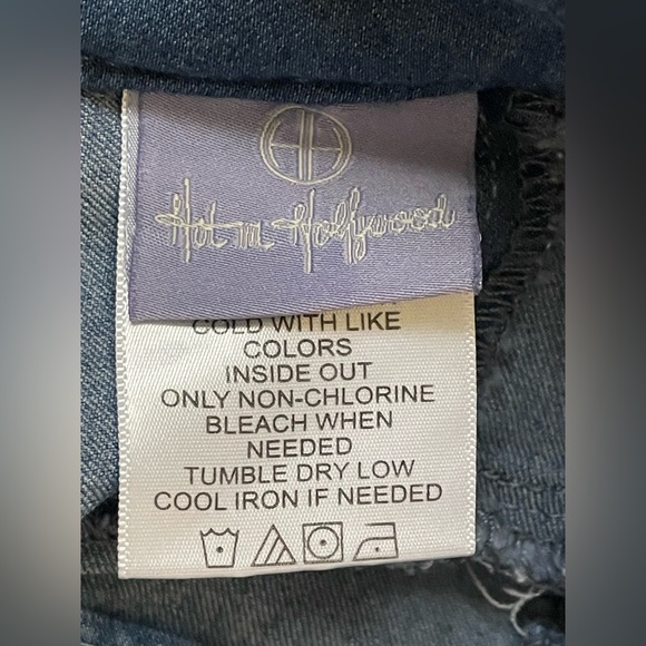 Hot In Hollywood Silky Denim Pull On Baby Bell Jeans Size 1X - Picture 4 of 9
